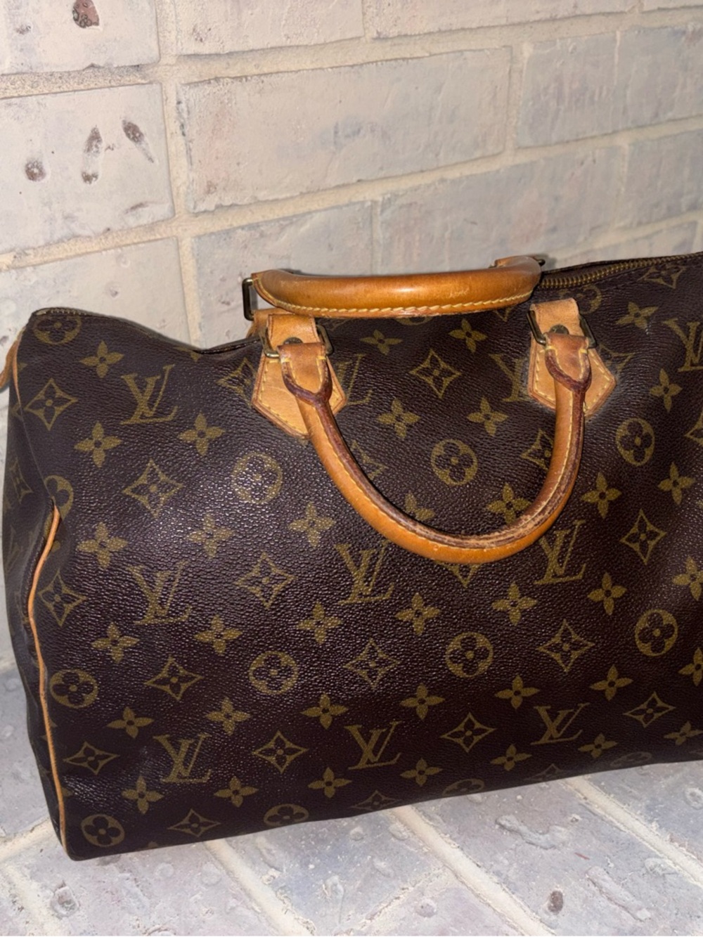 Louis Vuitton Monogram Canvas Brown and Tan Duffel Bag
